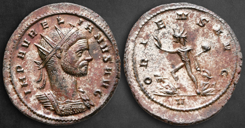 Aurelian AD 270-275. Rome
Antoninianus Æ silvered

25 mm, 4,31 g

IMP C AVR...