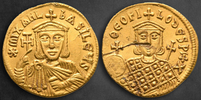 Michael II with Theophilus AD 820-829. Constantinople
Solidus AV

20 mm, 4,47...