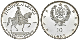 ALBANIA Repubblica popolare (1944-1991) 10 Leke 1968 - KM 50.1 AG (g 33,40) Lievi segnetti R/.
PROOF