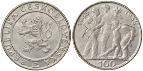 CECOSLOVACCHIA (1945-1960) 100 korun 1955 - KM. 45 AG (g 24,36)
FDC