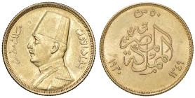 EGITTO Faud I (1922-1936) 50 Piastre 1930 - KM 353 AU (g 4,23) Segnettini.
BB-SPL