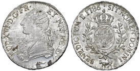 FRANCIA Luigi XVI (1774-1792) Ecu 1786 Pau - KM 572 AG (g 29,29) Segno nel campo al R/
SPL