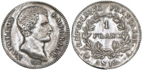 FRANCIA Napoleone I (1804-1814) Franco An. 12 A - Gad. 443 AG (g 5,70) Minimi segnetti.
SPL+