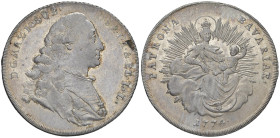 GERMANIA Baviera Massimiliano III (1745-1777) 1/2 Tallero 1774 - KM 222 AG (g 13,97) R Lieve sfogliatura marginale al D/.
qSPL