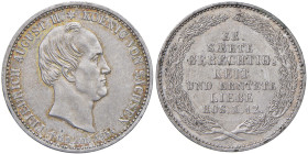 GERMANIA Sassonia Friedrich August II (1836-1854) 1/3 di Tallero 1854 - KM 1179 AG (g 8,39)
SPL