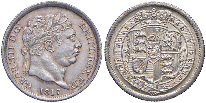 GRAN BRETAGNA Giorgio III (1760-1820) Shilling 1817 - KM 666 AG (g 5,67)
qFDC