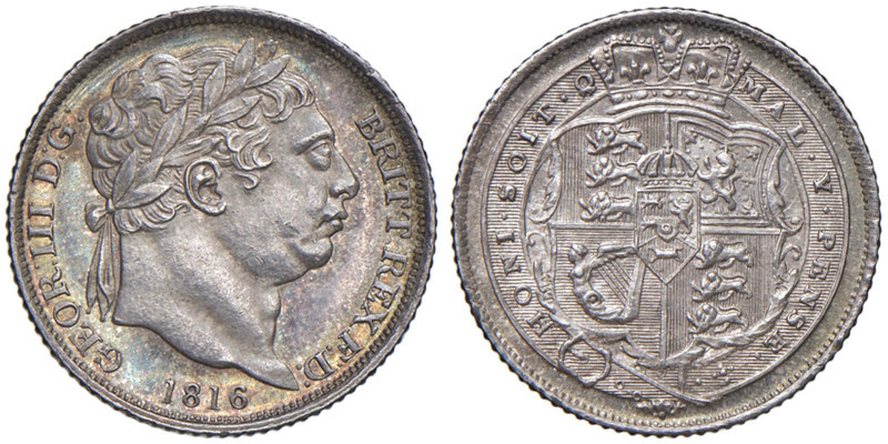 GRAN BRETAGNA Giorgio III (1760-1820) 6 Pence 1816 - KM 665 AG (g 2,83)
FDC