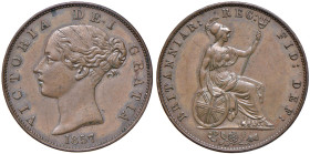 GRAN BRETAGNA Vittoria (1837-1901) Mezzo penny 1857 - Spink 3949 (g 9,31) 
SPL/FDC