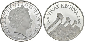 GRAN BRETAGNA Elisabetta II (1952-2022) 5 Sterline 2006 80° compleanno della regina - SPINK L16 AG Box originale.
PROOF