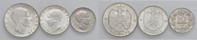 JUGOSLAVIA Petar II (1934-1945) Lotto di 3 monete da 50, 20 e 10 Dinara 1938 
Come da foto