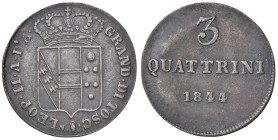 FIRENZE Leopoldo II di Lorena (1824-1859) 3 Quattrini 1844 - MIR manca Gig. 87 (g 2,14) RRRRR
qSPL/SPL