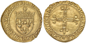 GENOVA Luigi XII di Francia (1508 -1512) Scudo d'oro del sole - MIR 153 AU (g 3,39) RR Pulita.
SPL-FDC