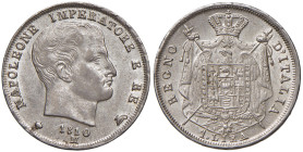 MILANO Napoleone I (1805-1814) Lira 1810 M - Gig. 154 AG (g 5,00) 
SPL-FDC
