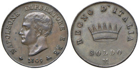 MILANO Napoleone I (1805-1815) Soldo 1809 - Gig. 210 CU (g 10,46)
SPL-FDC
