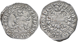 NAPOLI Roberto d'Angiò (1309-1343) Gigliato - MIR 28 AG (g 3,97) R Debolezze di conio, al R/ delle piccole lettere "Z" usate come interpunzone.
SPL+