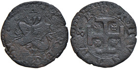 NAPOLI Carlo V d'Asburgo (1516-1556) 3 Cavalli - Magl. 77 CU (g 3,68) Con il motto PAX REGVM.
MB+
