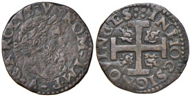 NAPOLI Carlo V d'Asburgo (1516-1556) 3 Cavalli 4 puntini all'inizio della legenda - Magl. 79 CU (g 5,96)
qBB/BB