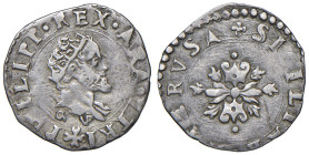NAPOLI Filippo II d'Asburgo (1554-1598) Mezzo carlino - Magl. 83 AG (g 1,28) R
BB