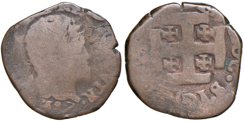 NAPOLI Filippo II d'Asburgo (1554-1598) 3 Cavalli 1597 - Magl. manca CU (g 4,76)...