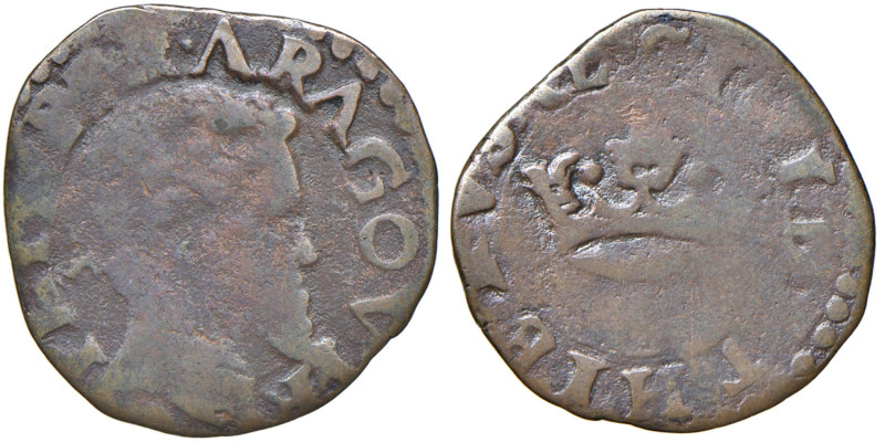 NAPOLI Filippo II d'Asburgo (1554-1598) 2 Cavalli - MIR 170 CU (g 2,02)
MB