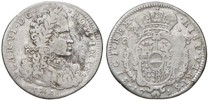 NAPOLI Carlo VI d'Asburgo (1711-1734) Tarì 1715 MF/A - Nom. 156 AG (g 4,10)
MB-...