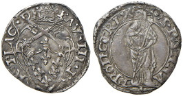 Paolo III (1534-1549) Piacenza - Terzo di Paolo da 5 Soldi (o Grosso ) - Munt. 70 AG (g 1,72) NC
qSPL