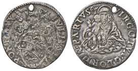 Giulio III (1550-1555) Grosso - Munt. 38 AG (g 1,41) RR Forata.
MB-BB
