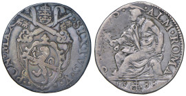 Sisto V (1585-1590) Testone 1588 - Munt. 47 AG (g 8,88) RRR
MB-BB