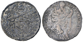 Sisto V (1585-1590) Bologna - Giulio stemma Caetani - Munt. 100 AG (g 3,19) 
MB-BB