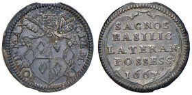 Clemente IX (1667-1669) Mezzo grosso 1667 - Munt. 19 AG (g 0,80) RR
SPL/SPL+