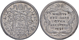 Innocenzo XI (1676-1689) Testone 1685 An. IX - Munt. 99 AG (g 9,11)
qSPL/SPL