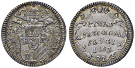 Clemente XIII (1758-1769) Grosso 1762 An. IV - Munt. 28 AG (g 1,35) RR
SPL