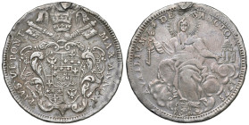 Pio VI (1775-1799) Mezzo scudo romano 1775 An. I - Munt. 20 AG (g 13,06) Appiccagnolo rimosso.
BB