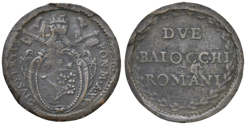 Pio VI (1775-1799) 2 Baiocchi An. XXI - Munt. 109d CU (g 15,99) NC
MB-BB