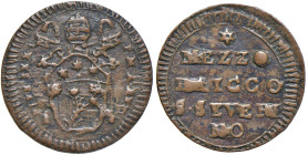 Pio VI (1775-1799) Mezzo baiocco An. XXIII - Munt. 413I CU (g 3,03) RR
BB/BB+
