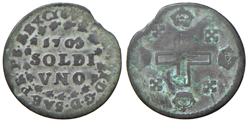 Vittorio Amedeo II (1680-1713) Soldo 1709 - MIR 873 MI (g 1,52) RR
MB+