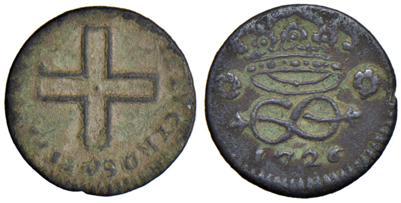 Vittorio Amedeo III re di Sardegna (1718-1730) 2 Denari 1726 - MIR 908b MI (g 1,...