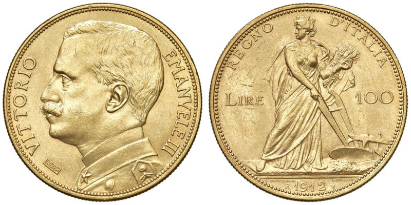 Vittorio Emanuele III (1900-1946) 100 Lire 1912 - Nomisma 1048 AU RR Segnettini ...