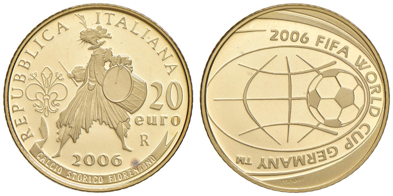 ITALIA Monetazione in Euro (2001- ) 20 Euro 2006 Calcio storico fiorentino - AU ...