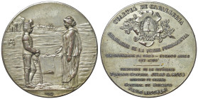 ARGENTINA Medaglia 1904 Posa della prima pietra della caserma di cavalleria - Opus: Bellagamba V. Rossi AE argentato (g 113 - Ø 65 mm)
SPL