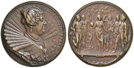FRANCIA Maria de' Medici (1600-1610) Medaglia senza data con ritratto della regina e leggenda speculare al D/ - Opus: G. Dupre (g 50,76 - Ø 53 mm)
BB...