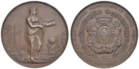 FRANCIA Medaglia 1846 14° Congresso scientifico Marsiglia - Opus: illeggibile AE (g 65,69 - Ø 51 mm) Punzone "CUIVRE" sul contorno, colpo al bordo.
S...