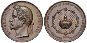 FRANCIA Napoleone III (1852-1870) Medaglia 1853 Napoleone incoronato imperatore dei francesi - Opus: Montagny AE (g 63,32 - Ø 53 mm)
SPL-FDC
