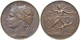 FRANCIA Medaglia 1900 Esposizione Universale di Parigi, riconoscimento alla tipografia per sordo-muti di Genova - Opus: J. C. Chaplain AE (g 136 - Ø 6...