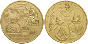 FRANCIA Medaglia 1966 Medaglie e gettoni emessi dala zecca di parigi del XIX secolo - AE dorato (g 392 - Ø 100 mm) Minimo colpetto e leggermente pulit...