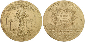 FRANCIA Medaglia 1982 Natura - AE dorato (g 338 - Ø 100 mm) Colpetti
SPL