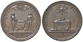 GERMANIA Baviera Karl Theodor von der Pfalz e Maximilian Joseph Medaglia 1745 - Opus: A. Vestner AE (g 31,68 - Ø 45 mm) Colpetti al bordo.
BB-SPL