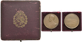 URUGUAY Claudio William Gonzales (1907-1911) Inaugurazione porto di Montevideo - Opus: R. Gregoii AE (g 147 - Ø 69 mm) Scatola originale danneggiata....