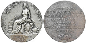 BARLETTA - Medaglia 1926 Concorso internazionale macchine vinicole esposizione nazionale mostra agricola pugliese - Opus: L. Faggella AG (g 58,20 - Ø ...