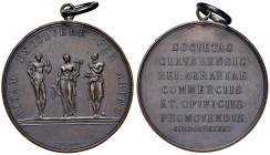 CHIAVARI Medaglia 1791 Fondazione Società Economica - Opus: F. Putinati AE (g 50,00 - Ø 47 mm) Appiccagnolo. Colpetti al bordo
M.di SPL